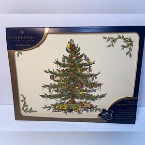PIMPERNEL Trivet Casserole Stand Spode Christmas Tree 9x12 Heat Resistant
